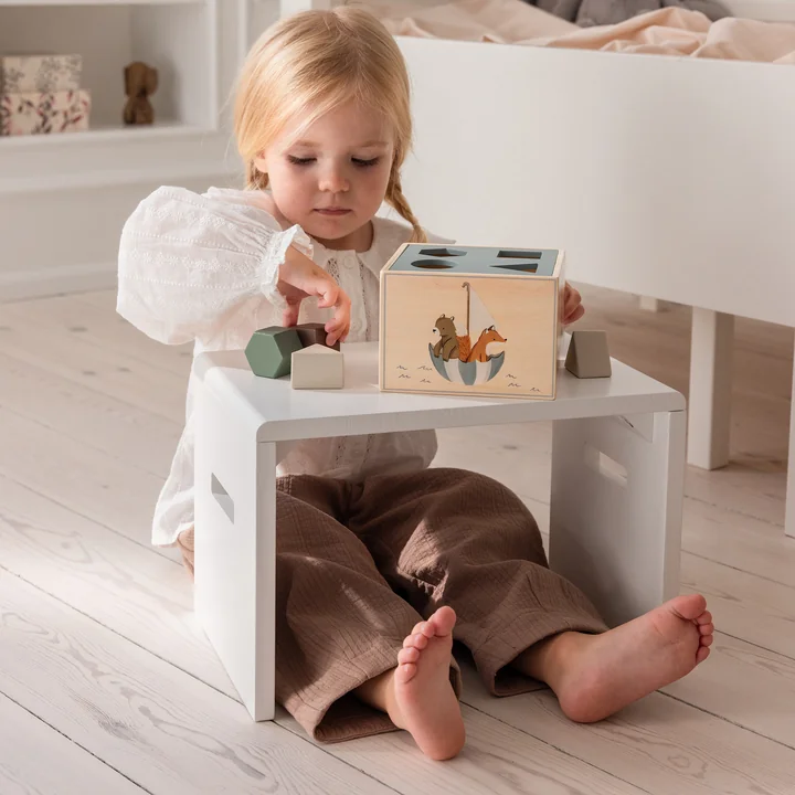 Sebra - Kinder-Tritthocker, H 24 cm, weiß