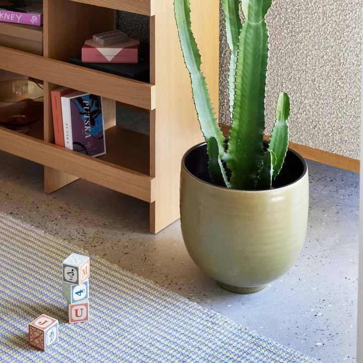 Hübsch Interior - Yuka Keramiktöpfe, grün (2er-Set)