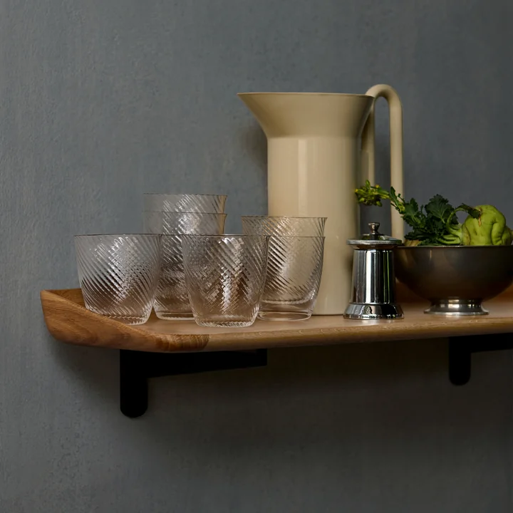 &Tradition - Guild HM14 Wandregal, 75 x 22,5 cm, schwarz / Eiche lackiert