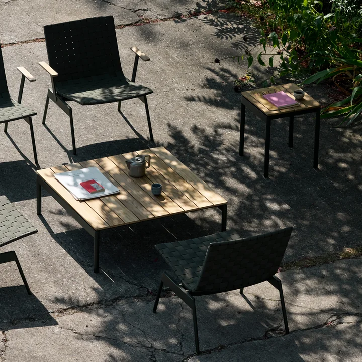 &Tradition - Ville AV47 Gartenhocker, Teak / bronze green