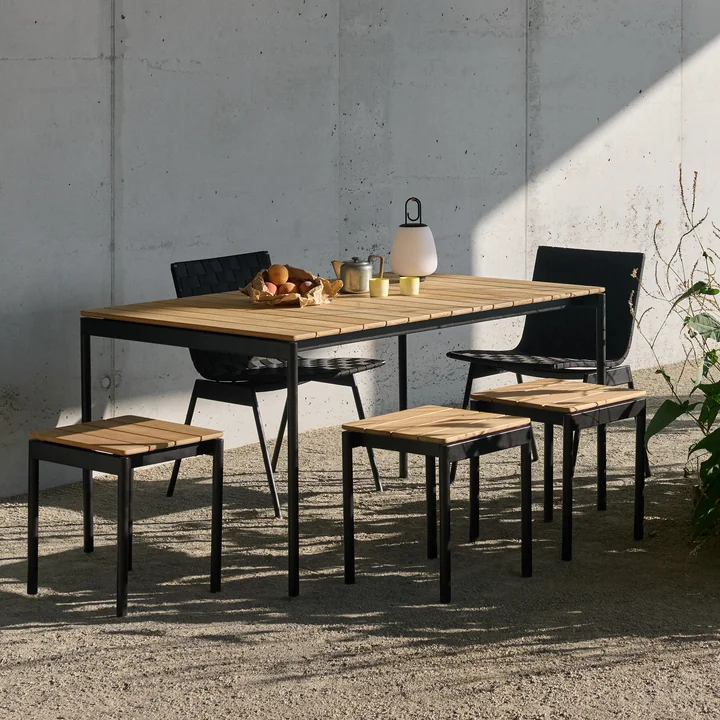 &Tradition - Ville AV47 Gartenhocker, Teak / warm black