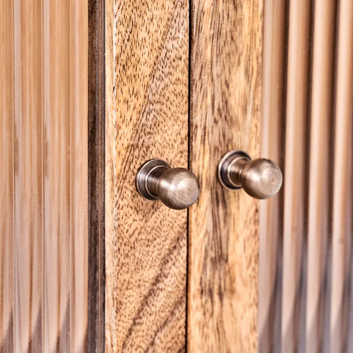 House Doctor - Balance Wandregal inkl. Glastüren, H 100 x 80 cm, antique brown