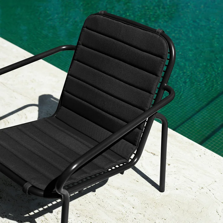 Normann Copenhagen - Vig Lounge Chair mit Sitzauflage, schwarz