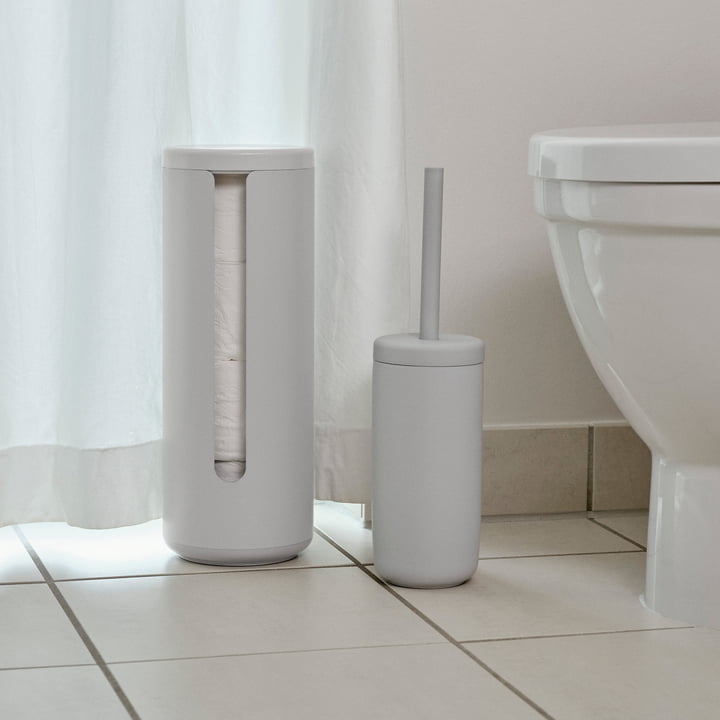Zone Denmark - Toilettenpapieraufbewahrung und Toilettenbürste, grau