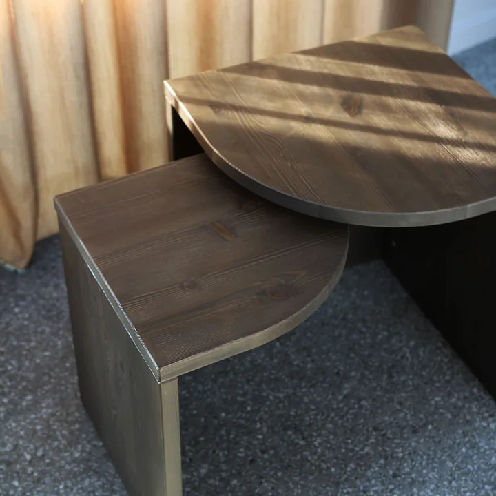 Combine Beistelltisch-Set, Kiefer carobbraun (2er-Set) von Karup Design