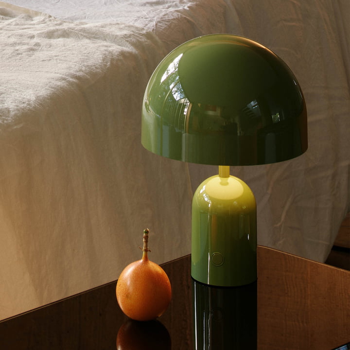 Tom Dixon - Bell LED Tischleuchte mit Akku, moosgrün