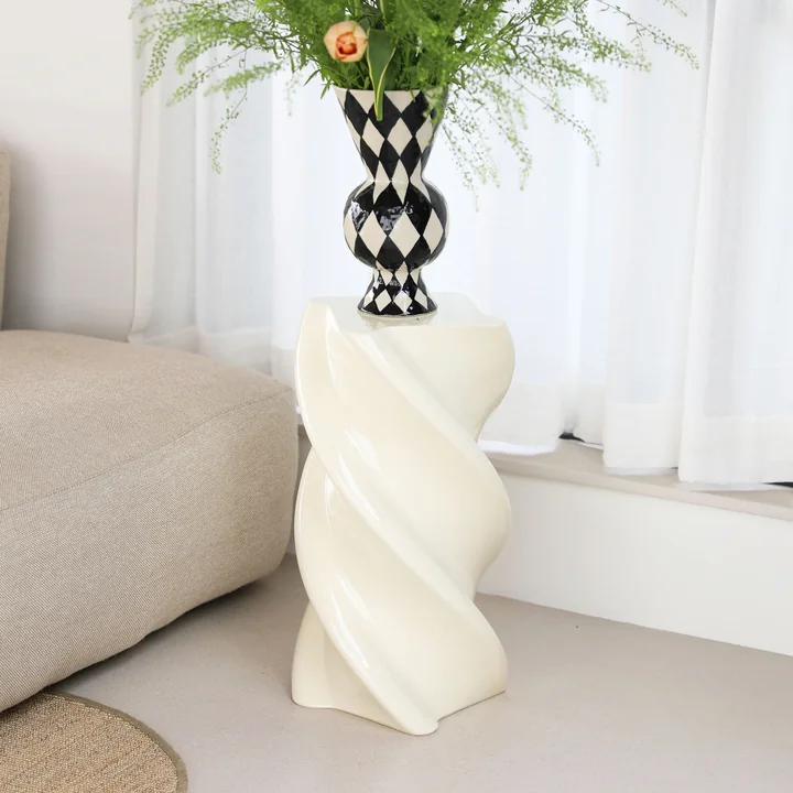 &klevering - Marshmallow Beistelltisch 54 x Ø 29,5 cm, off-white