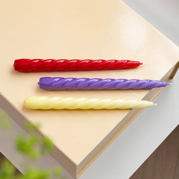 &klevering - Bravo Stabkerzen, sunset (3er-Set)