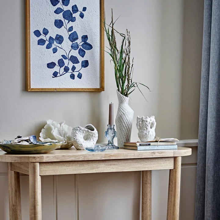 Bloomingville - Fianna Vase, H 12,5 cm, weiß