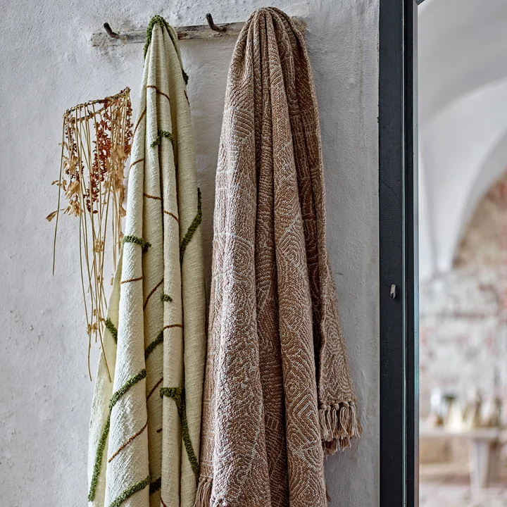 Bloomingville - Osasio Decke, 130 x 150 cm, grün