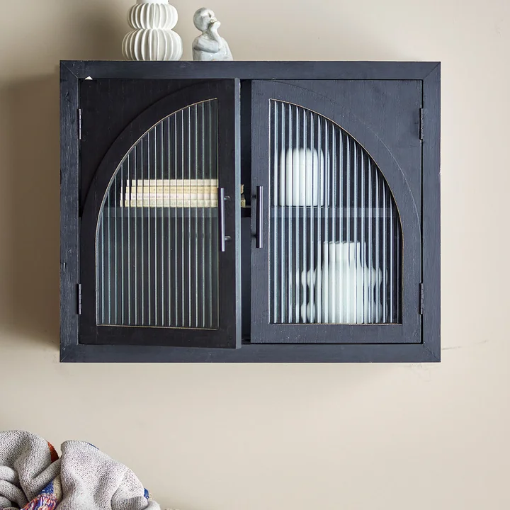 Bloomingville - Lario Kabinett, 62 x 49 x 23 cm, schwarz