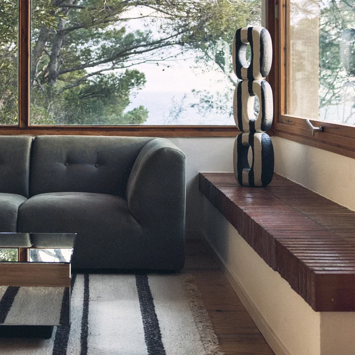 HKliving - Monochrome Art Skulptur, schwarz / weiß