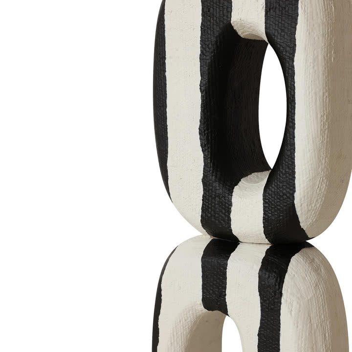 HKliving - Monochrome Art Skulptur, schwarz / weiß
