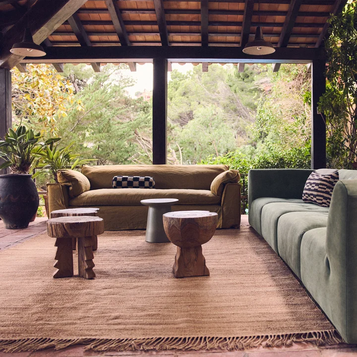 HKliving - Outlander Hanf Teppich, 250 x 350 cm natur