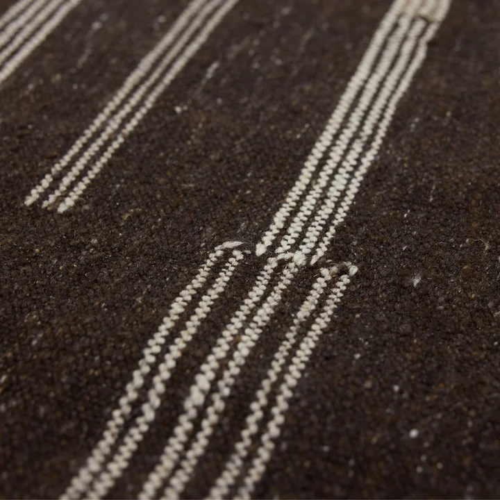 HKliving - Striped Kelim Wollteppich, 150 x 240 cm, braun