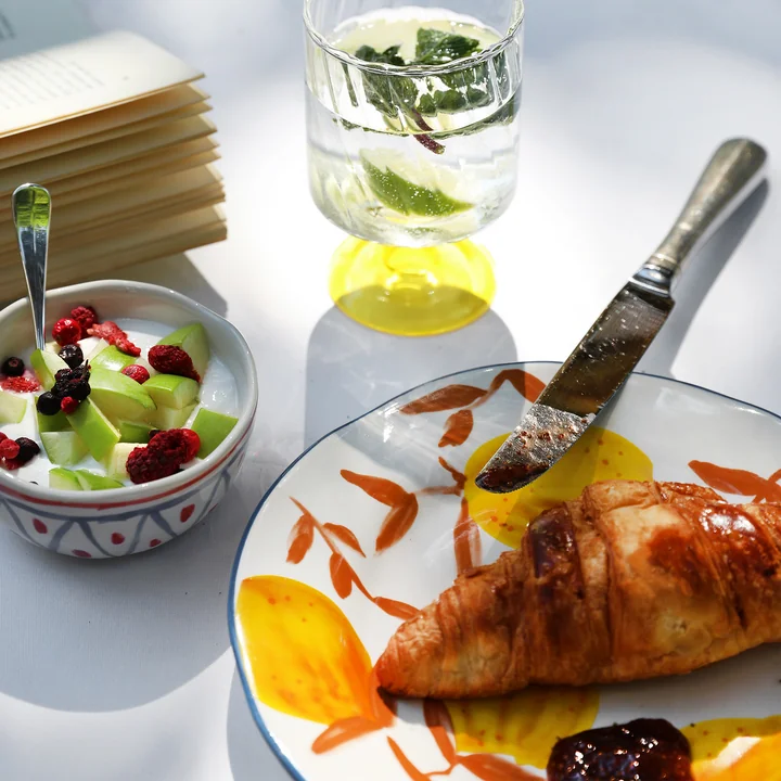 &klevering - Lemon Teller Zweig, Ø 22 cm, mehrfarbig