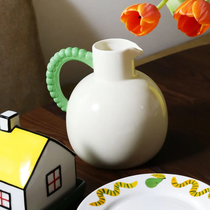 &klevering - Perle Karaffe, 2,5 L, grün / creme