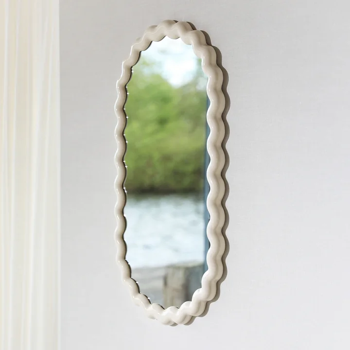 &klevering - Zigzag Spiegel 85 x 45 cm, off-white