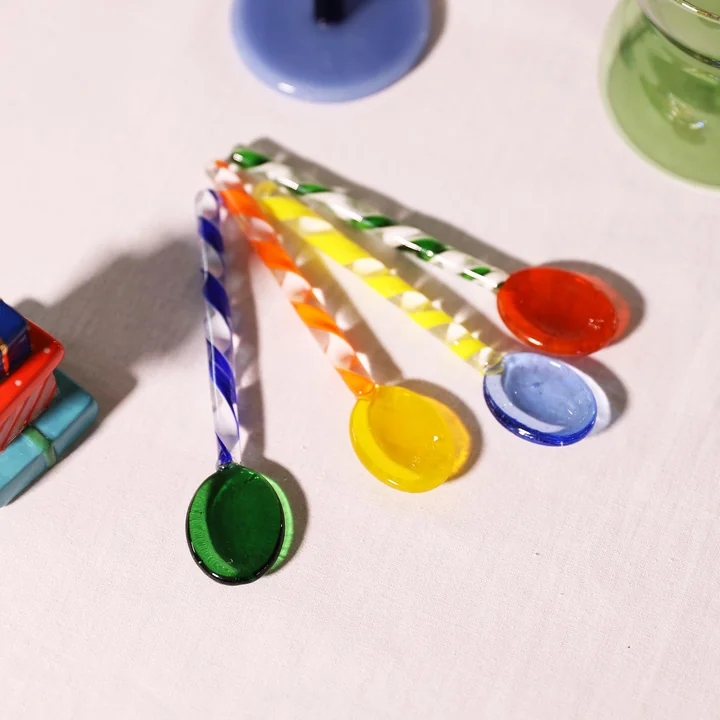 &klevering - Swirl Löffel, multi (4er-Set)