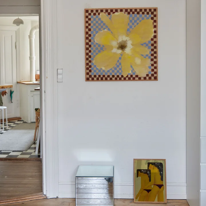 Paper Collective - Flower with Checks Poster