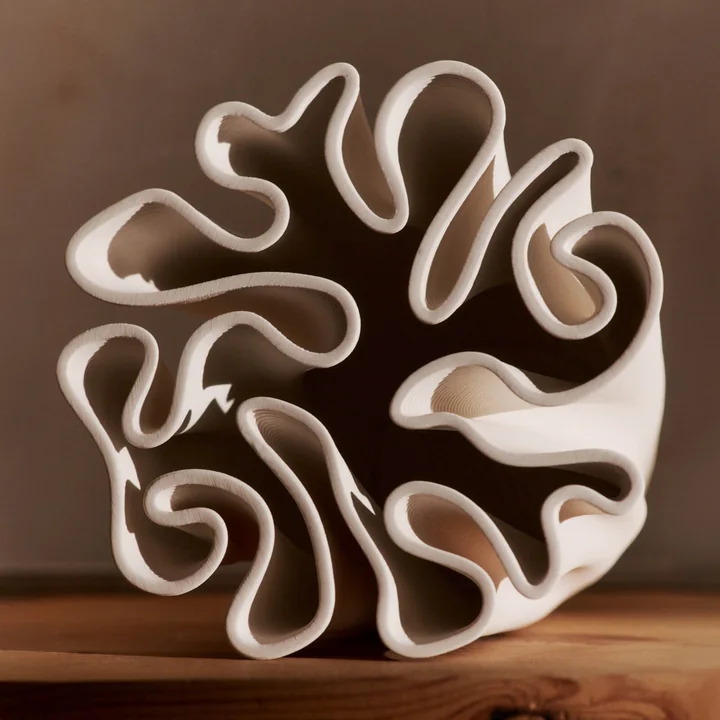 Ferm Living - Dedali Vase, H 18 cm, off-white