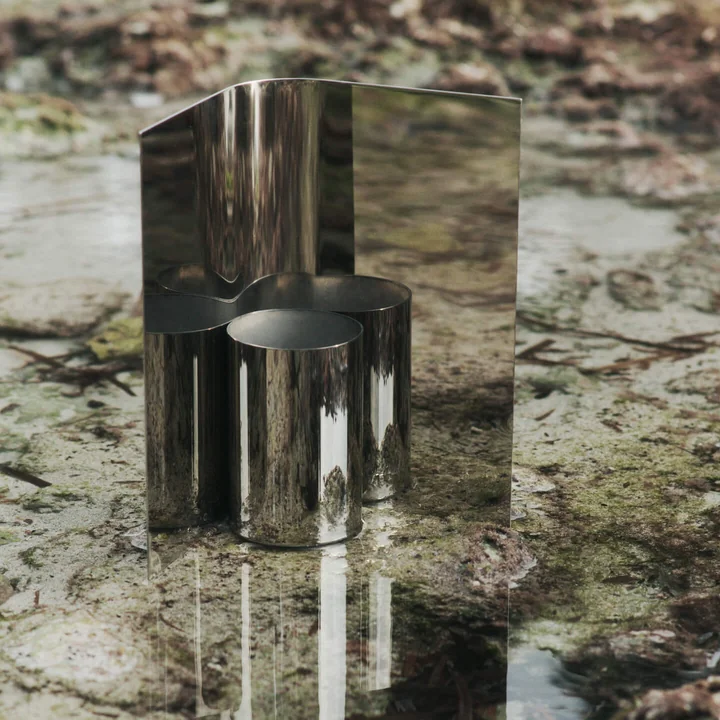 Ferm Living - Eddy Vase, H 29 cm, Edelstahl poliert