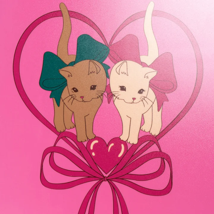 Konges Sløjd - Reisekoffer, bow kitty pink