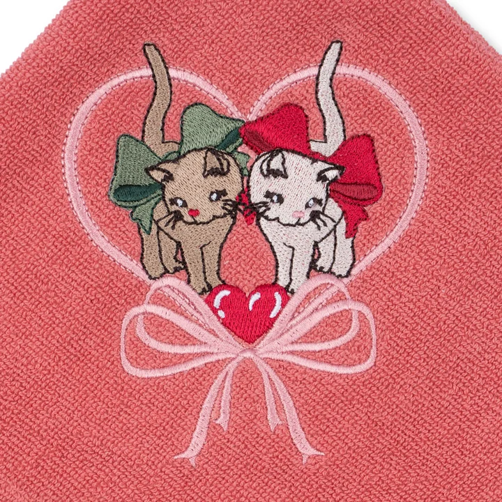 Konges Sløjd - Terry Kapuzenhandtuch, flamingo pink