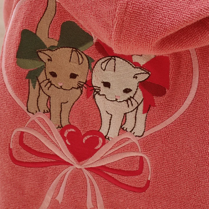 Konges Sløjd - Terry Kinder-Bademantel, flamingo plume