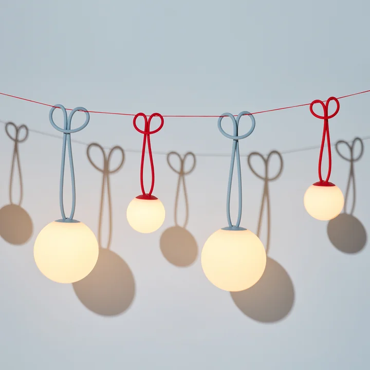 Fatboy - Bolleke Mini Hängeleuchte, rot, Hängeleuchte, wave blue