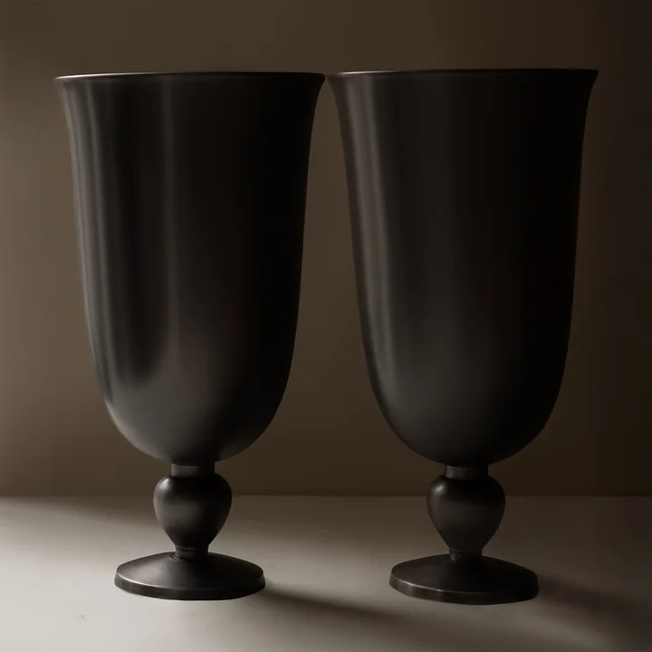 Audo - Pavot Vase, H 28,7 cm, dunkelbraun