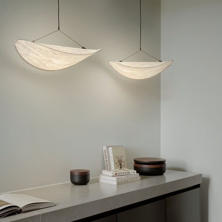 New Works - Tense LED Pendelleuchte, 55 cm, weiß