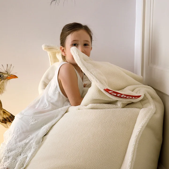 Fatboy - Sitzsack Original Slim Teddy, off-white