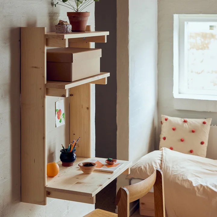 Form & Refine - Beam 3 Wandsekretär, 60 x 167 cm, Kiefer matt lackiert