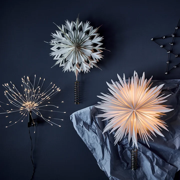 House Doctor - Alsta Weihnachtsbaumstern, Ø 25 cm, weiß / gold