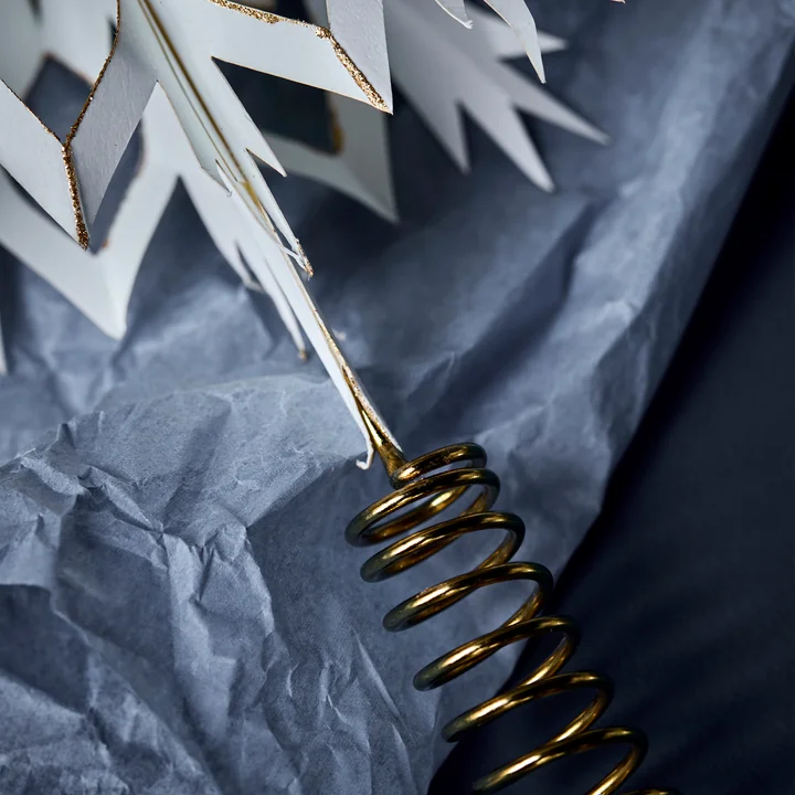 House Doctor - Alsta Weihnachtsbaumstern, Ø 25 cm, weiß / gold