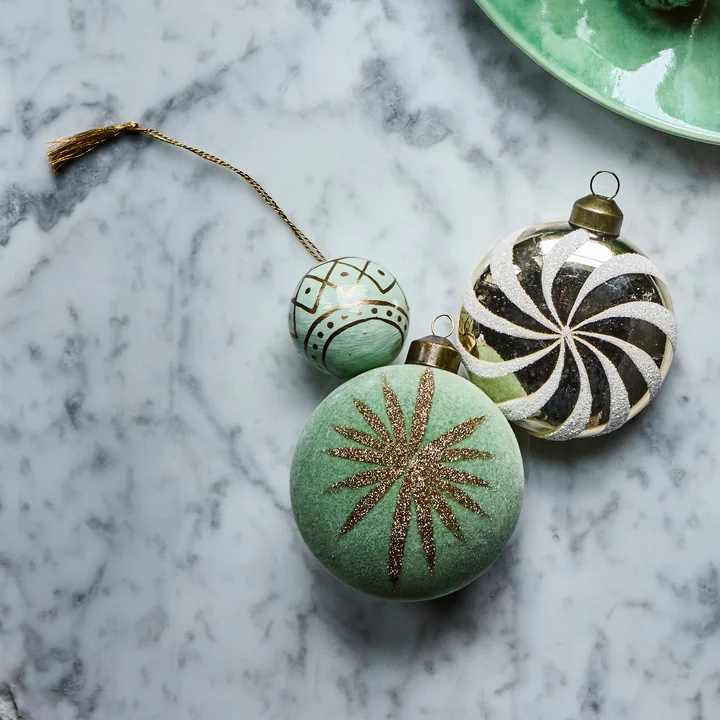 House Doctor - Mach Ornament, Ø 4 cm, mintgrün