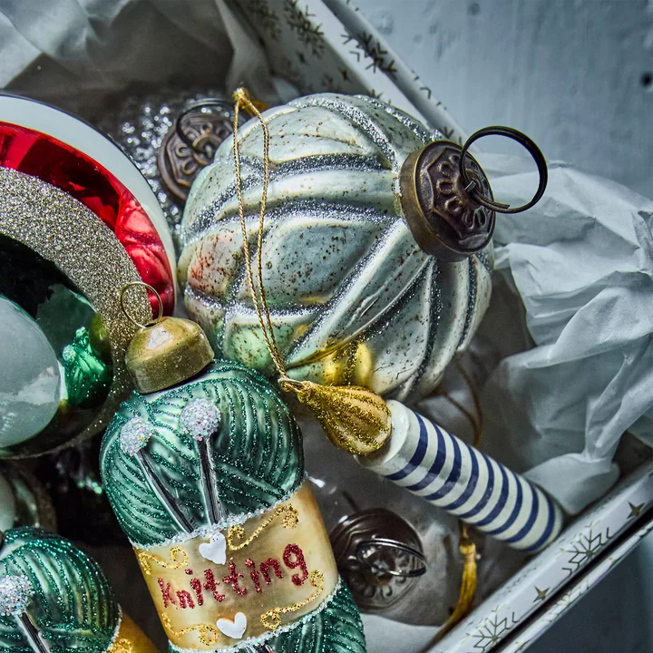 House Doctor - Rhomb Ornamente, Ø 7,5 cm, antikes silber