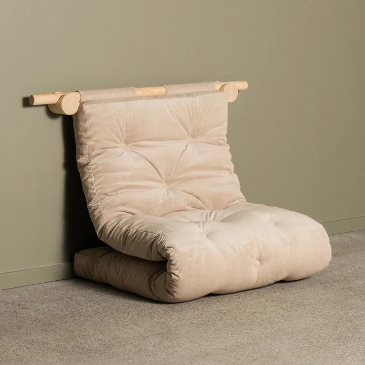 Karup Design - Hooked 75 Sofabett inkl. Bravo Matratze 75 x 200 cm, ivory