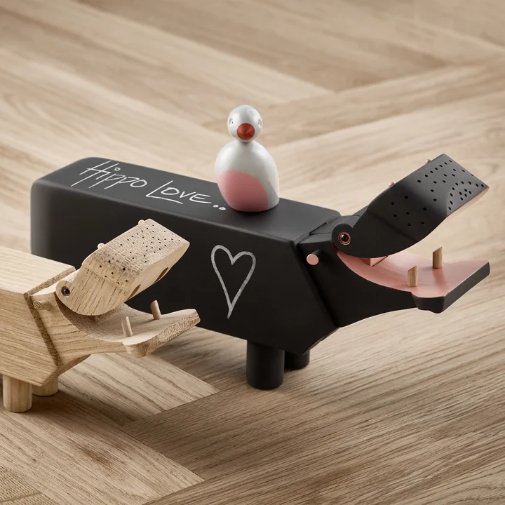 Kay Bojesen - Holz-Flusspferd, schwarz