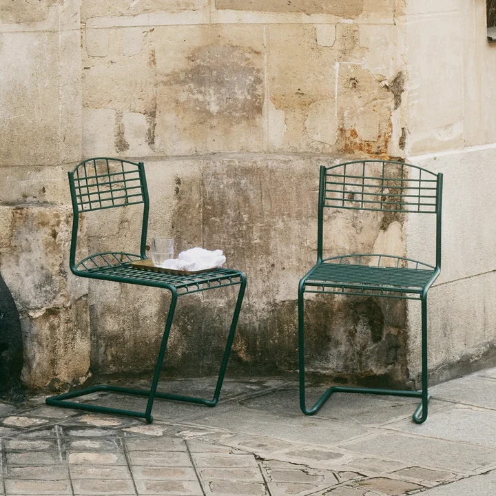 Grythyttan - High Tech Gartenstuhl, blaugrün