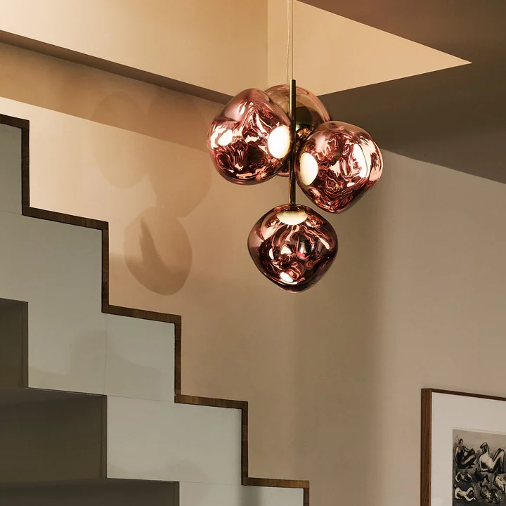 Tom Dixon - Melt Mini LED Kronleuchter, kupfer / gold
