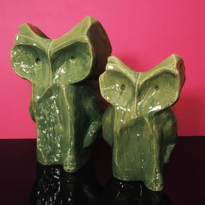 Serax - After Midnight Vase Owl S und L, grün