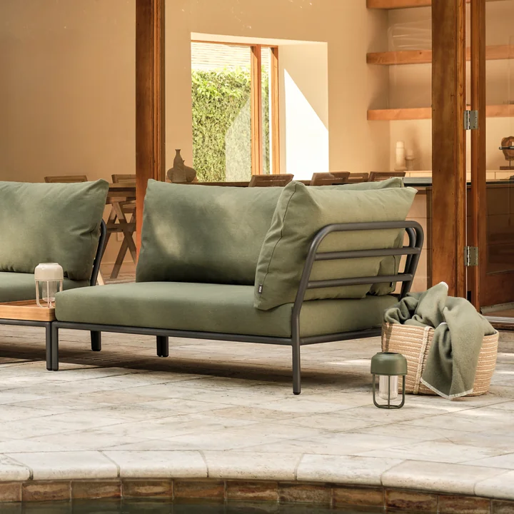 HOUE - Level 2 Sofa, rechts, dark grey / leaf