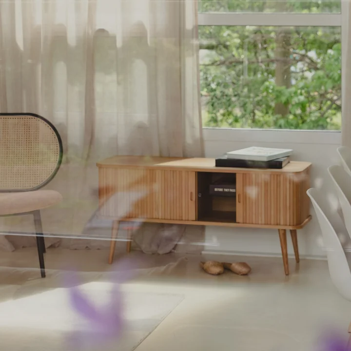 Zuiver - Barbier Sideboard mit Schiebetüren, Esche