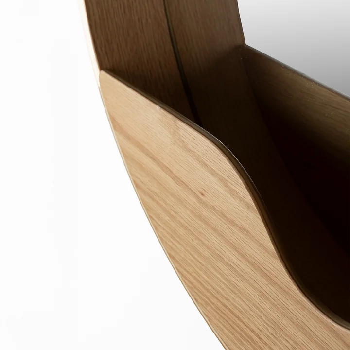 Zuiver - Round Wall Wandspiegel, Eiche furniert