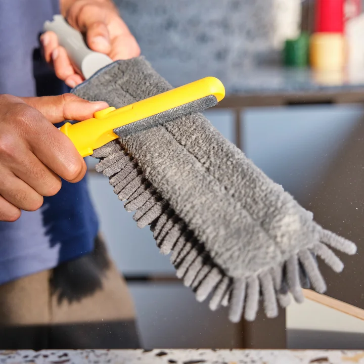 Joseph Joseph - CleanTech 3-in-1 Mikrofaser-Staubwischer, light stone