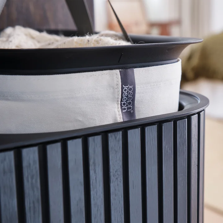 Joseph Joseph - Tota Luxe Wäschetrennkorb 90 l, Bambus schwarz