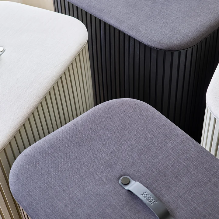 Joseph Joseph - Tota Luxe Wäschetrennkörbe 90 l, Bambus ecru und schwarz