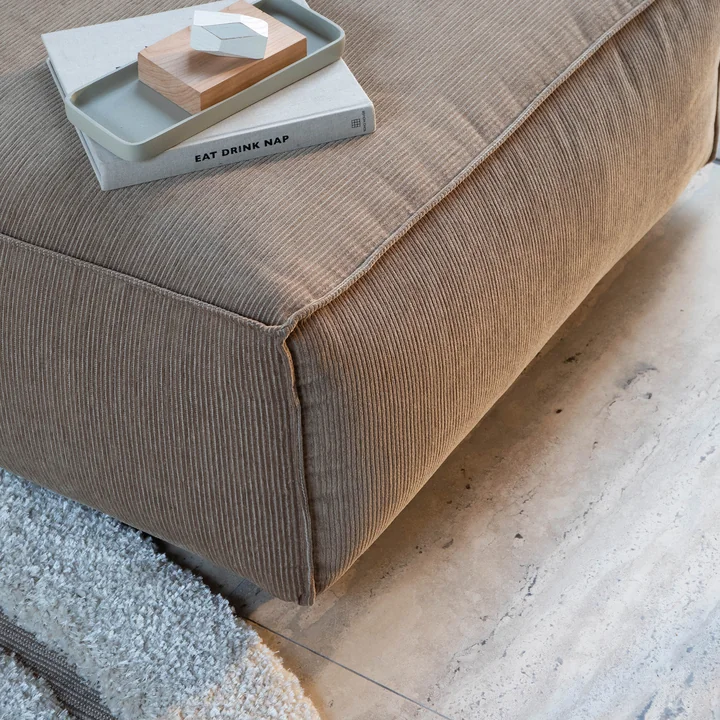 Zuiver - Fat Freddy Rib Ecksofa, caramel